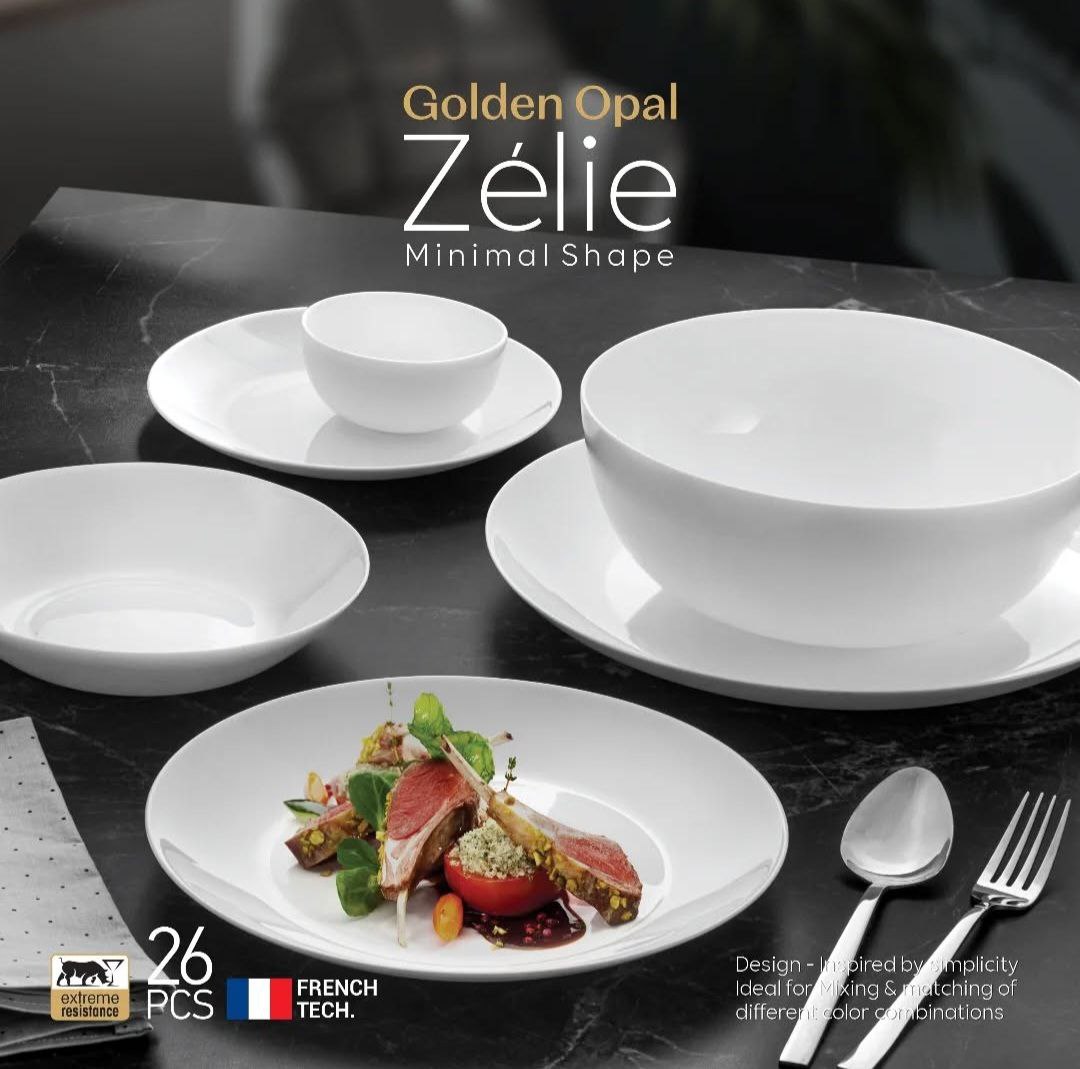 سرویس 26 پارچه آرکوپال سفید قالب زلی