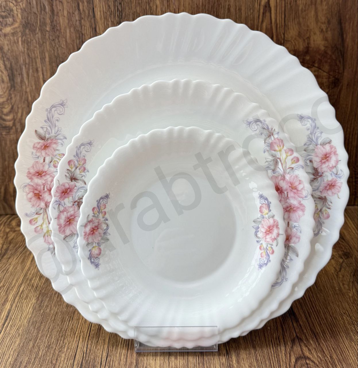 سرویس 25 پارچه آرکوپال طرح فلورا صورتی